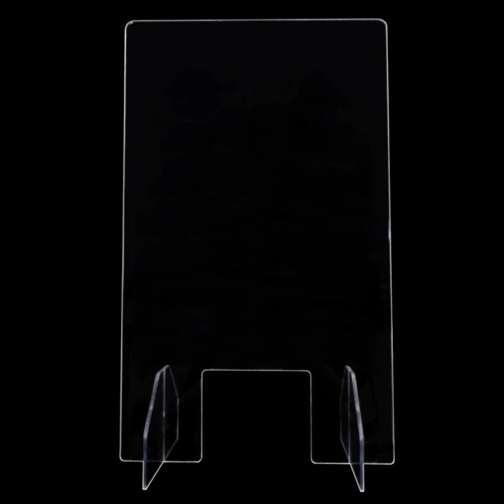 vitre ecran protection plexiglass transparent comptoir accueil réception separation latérale bouclier poustillons hygiaphone