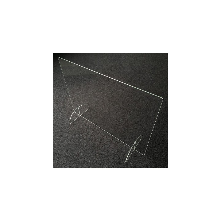 vitre ecran protection plexiglass transparent 50X45cm separation latérale bouclier hygiaphone