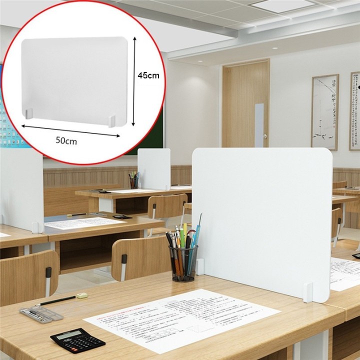 vitre ecran protection plexiglass transparent 50X45cm separation latérale bouclier hygiaphone