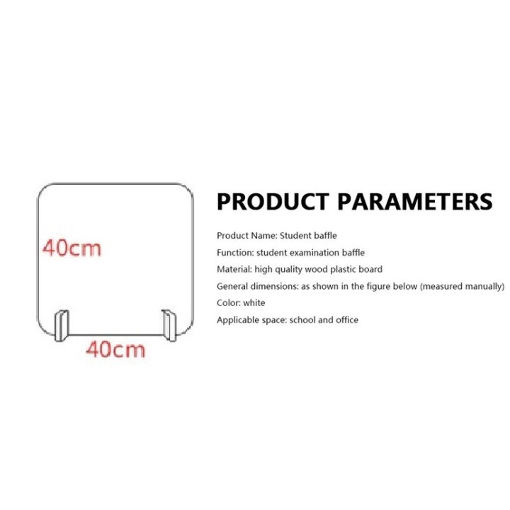 vitre ecran protection plexiglass transparent 40X40cm separation latérale bouclier hygiaphone