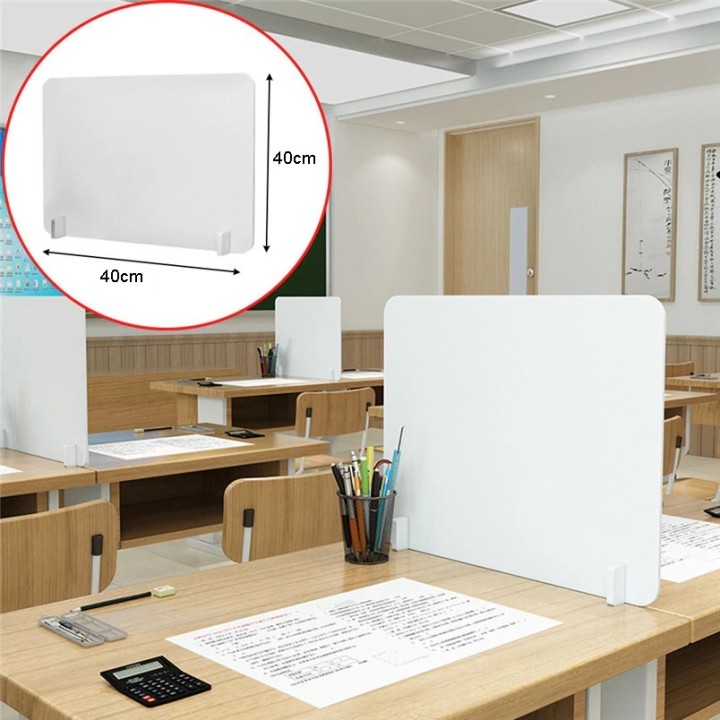 vitre ecran protection plexiglass transparent 40X40cm separation latérale bouclier hygiaphone