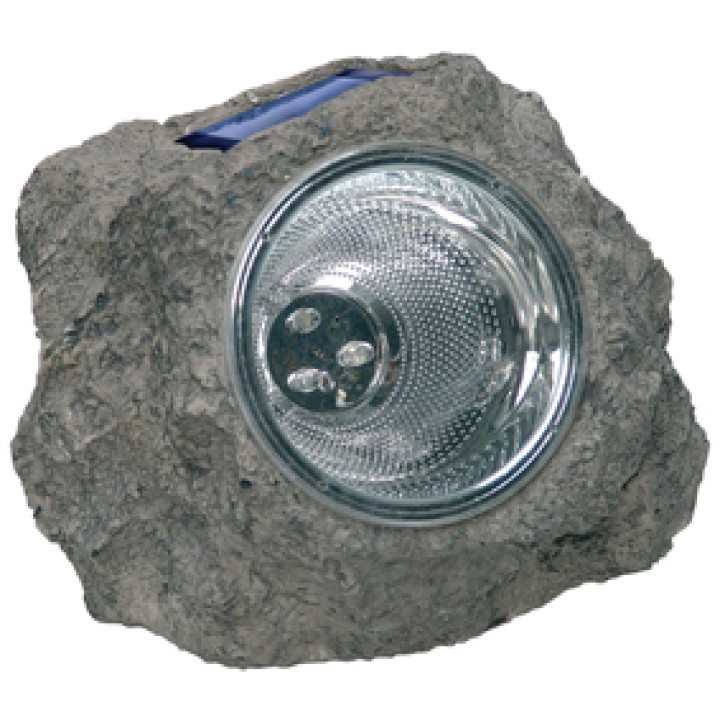 Led solar strahler im felsen, aus plastik konig - 4