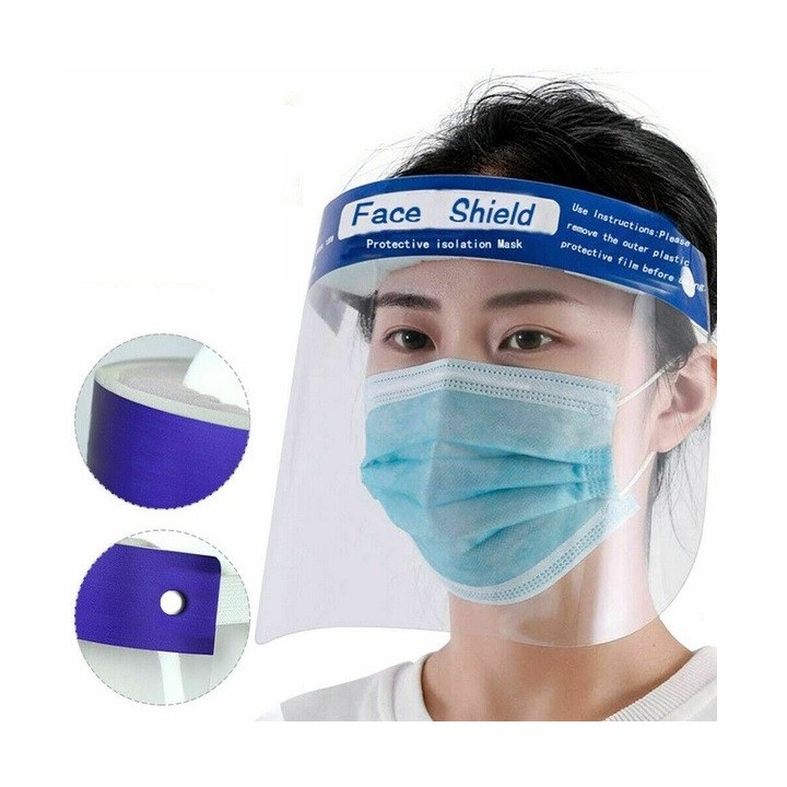 Masque visiere anti-gouttelettes Anti-buée Anti-poussière écran facial protection tete bouche nez covid-19