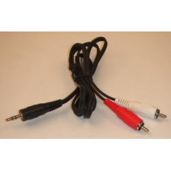 Jack 3.5mm male jack stereo 2 contacts male rca 1.2m velleman - 1