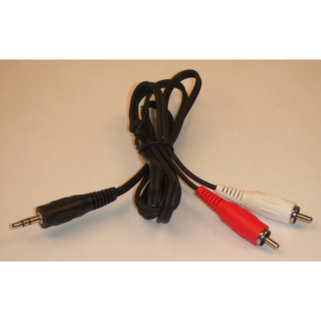 Jack 3.5mm male jack stereo 2 contacts male rca 1.2m