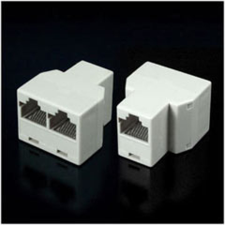 Adapter rj45 buchse / buchse 2xrj45 modularen ethernet-splitter jr international - 1