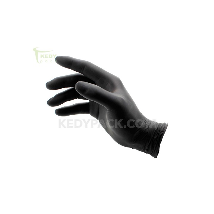 100 Gants vinyle noir xl non poudre protecton