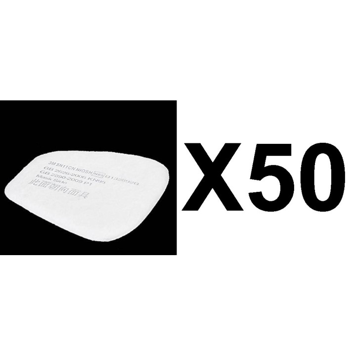 50 filtro de algodón 3M 5N11 Máscara de respiración de gas doble 6200 6800 7502 5N11cn gb 2626-2006 kn95 gb 2690-2009 P1 sg8100 