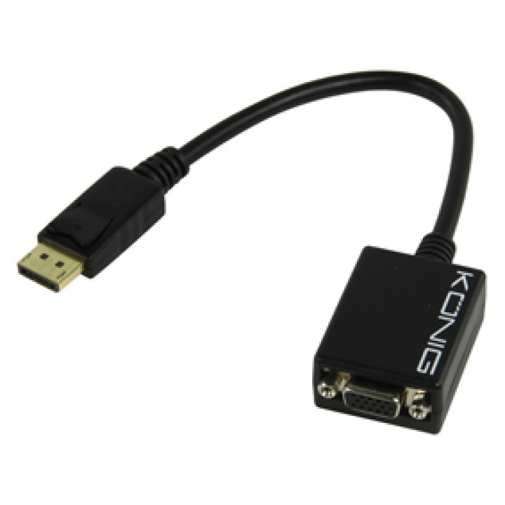 Displayport to vga cable male female konig - 1