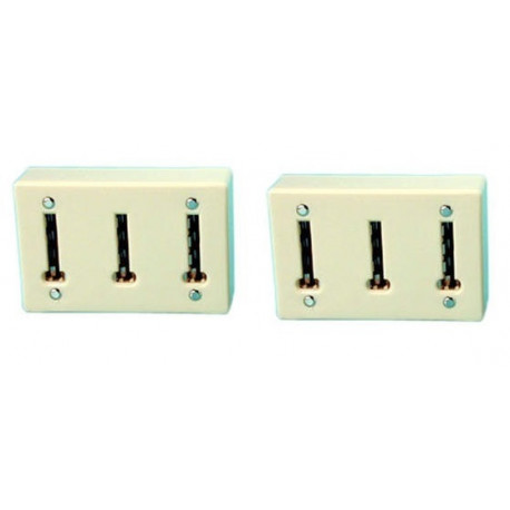 2 Clavija multiple telefono ylfr19 (permite la conexion de 3 conectores telefonicos a una clavija telefonica) clavijas jr intern