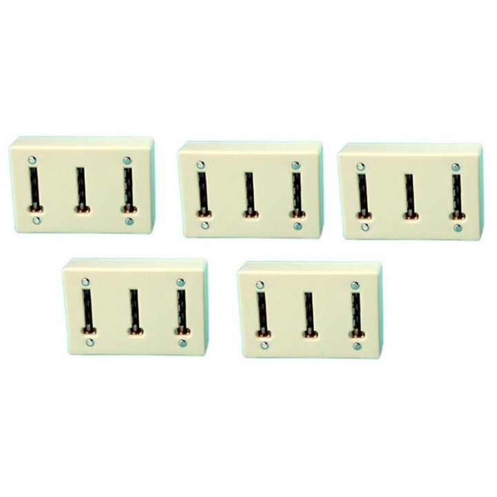 5 Clavija multiple telefono ylfr19 (permite la conexion de 3 conectores telefonicos a una clavija telefonica) clavijas jr intern