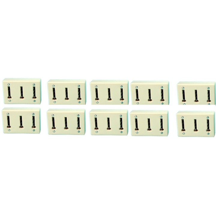 10 Presa tripla telefono francese ylfr19 multiprese accessori elettricita' jr international - 3