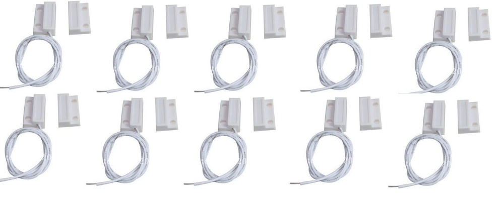 10 Contact nf protruding 23mm white magnetic detector opening 114ms sensor for alarm jr international - 1