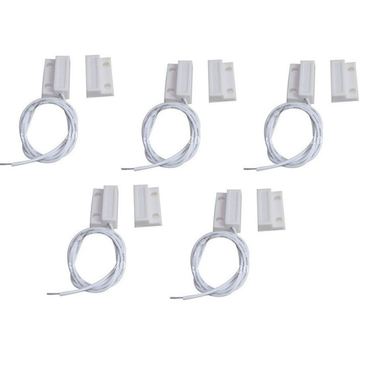 5 Contacto nf sobresale 23mm detector magnético de apertura blanco 114ms sensor de alarma jr international - 1