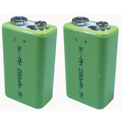2 Bateria recargable 8.4vcc 200ma (nickel metal hibrido) pilas secas pila seca baterias recargables acumuladores energizer - 2