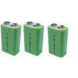 3 Bateria recargable 8.4vcc 200ma (nickel metal hibrido) pilas secas pila seca baterias recargables acumuladores velleman - 1