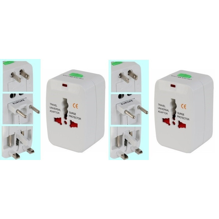 2 X Au uk us eu travel power ac adapter plug converter jr international - 1