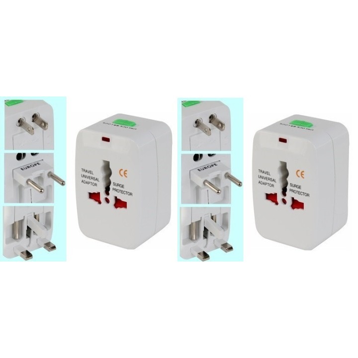 2 X Au uk us eu travel power ac adapter plug converter jr international - 1