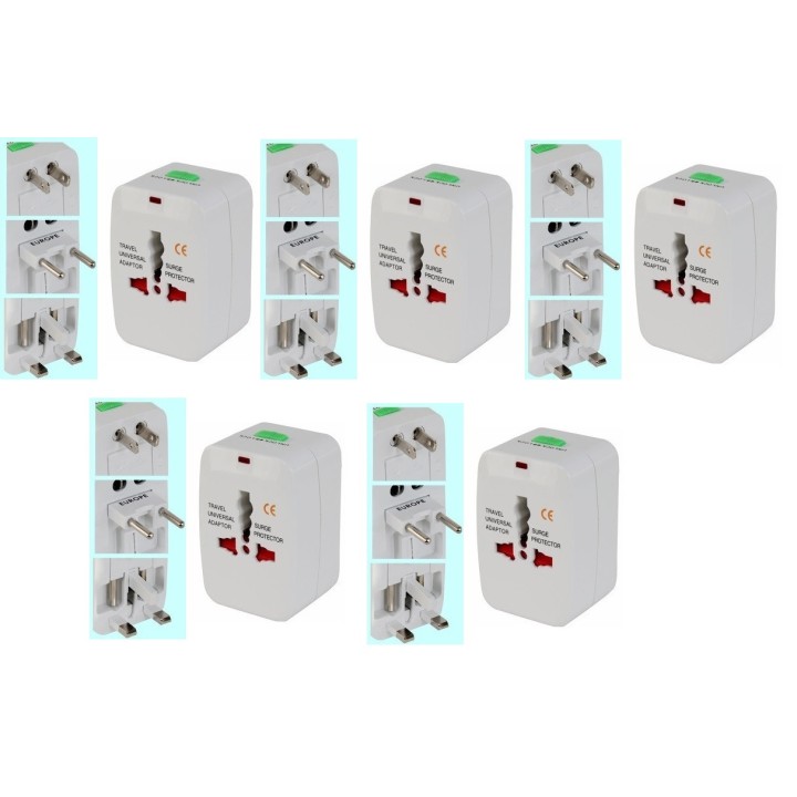 5 X Elektrische universal-stecker-adapter reise europe 150 ländern usa uk australia britain jr international - 2