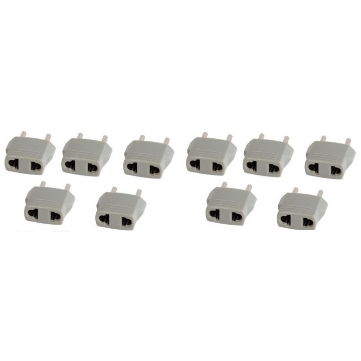 10 Travel adapter plug china japan canada us electric sector to euro plug converter asia eclats antivols - 2