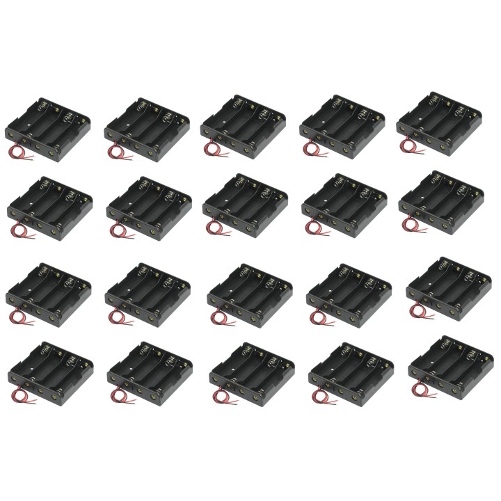 20 4pcs 18650 Case Holder 18650 Battery Holder Case with 6" leads for soldering piles44 - 14