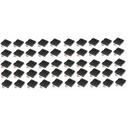 50 Schwarz 4 x 3,7 V 18650 Spitz zulaufend Spitze Battery Holder Etui Anschlussdrähte piles44 - 14