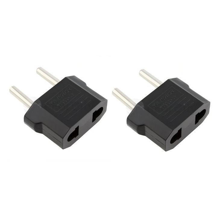 2 X Viajes adaptador de enchufe de china, japón, canadá nos sector eléctrico para euro enchufe adaptador asia jr international -