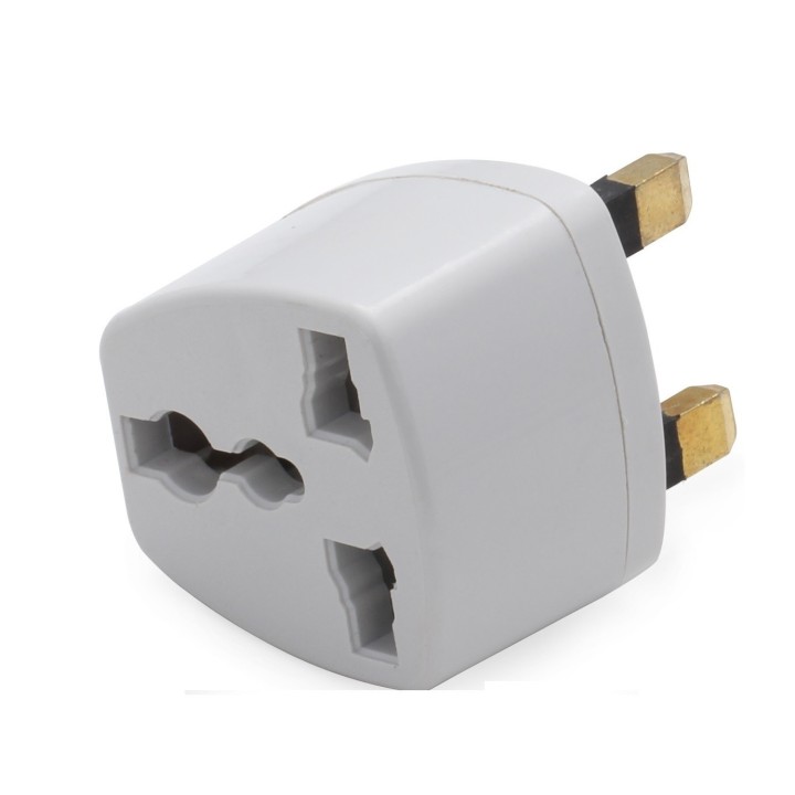 200 X Adaptador electrico enchufe europeo hacia enchufe ingles lle929 adaptador convertidor jr international - 1