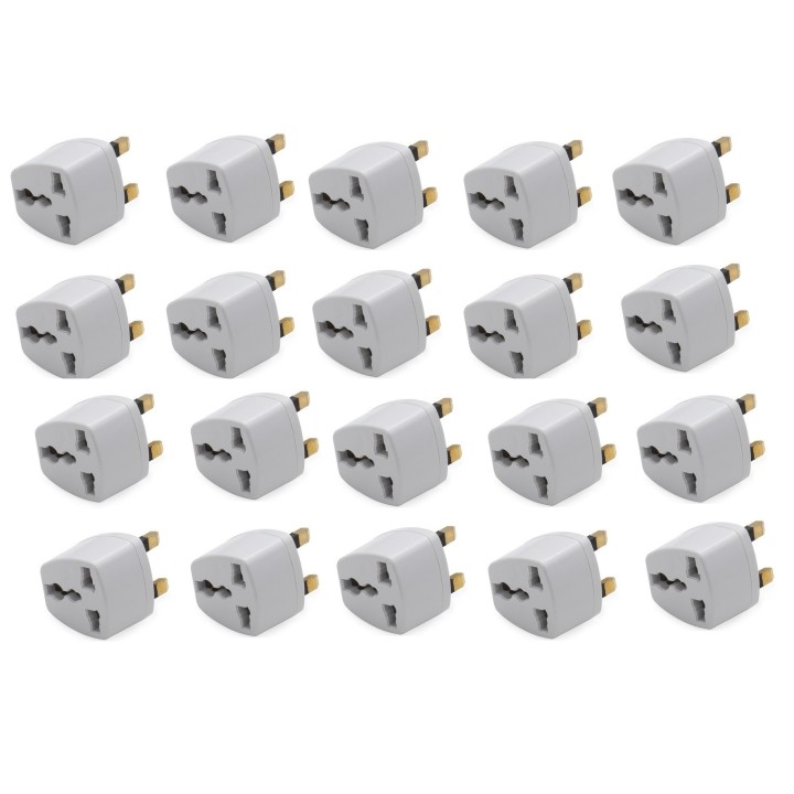 20 x Reiseadapter stromversorgungsadapter adapter englischer stecker euro stecker elektrischer adapter lle929 elektrischer adapt