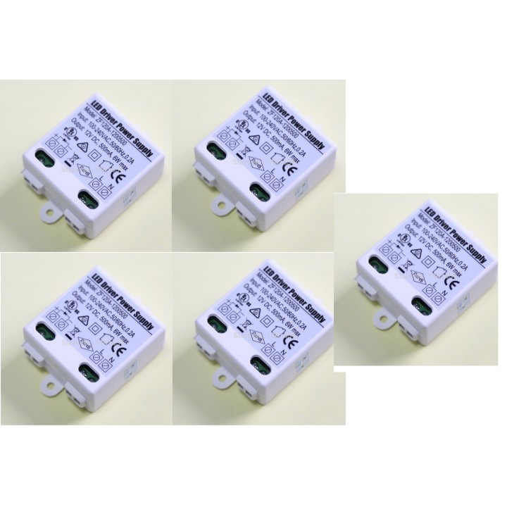 5 x 12V DC Stromanschluss 220v 0.5a 6w LED-Beleuchtung Transformator 230v 240V 500mA jr international - 1