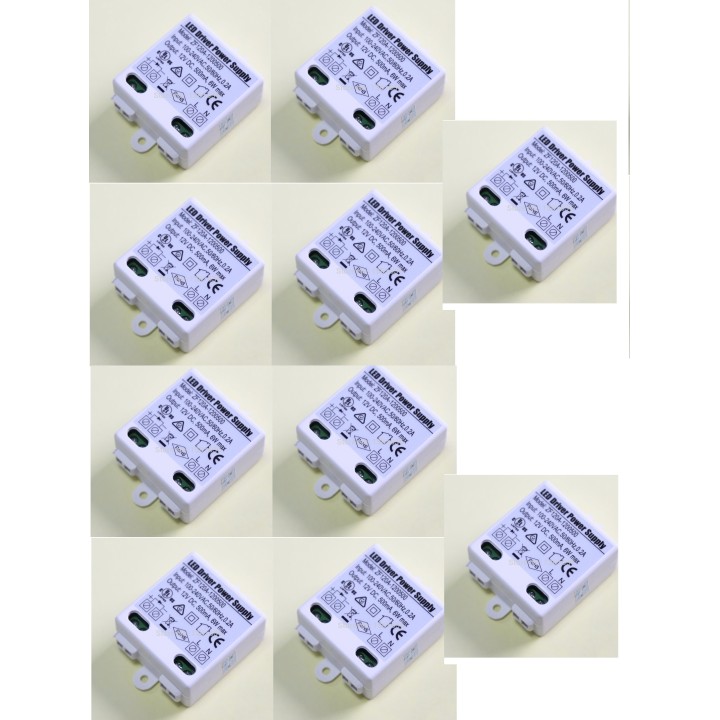 10 x 12V DC Stromanschluss 220v 0.5a 6w LED-Beleuchtung Transformator 230v 240V 500mA jr international - 1