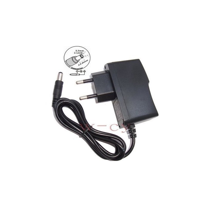 100 Adaptador de corriente 110v 220v 12v 1a a 5,5 x 2,1 mm enchufe hembra convertidor jr international - 1