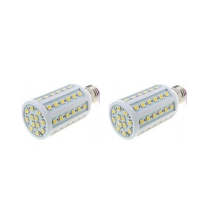 2 X Lampadina e27 12w 220v 60 led smd 5050 360 1050 lumen bianco freddo jr international - 1