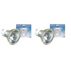 2 lampada alogena gu10 50w 230v (blister 2 pezzi)lampadina elettrica illuminazione alogena jr international - 1