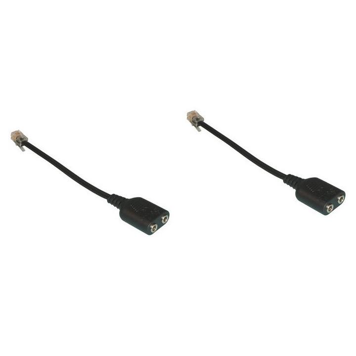 2 X Telefonhelmsadapter telefon mikrofon mikro helm msn yahoo skype voip elektrischer adapter elegiant - 1