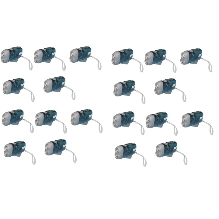 20 X 2 led dynamo taschenlampe ohne batterie aufladen etwas druck innovaley jr international - 2