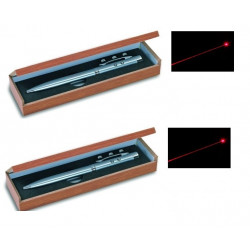 2 Penna a sfera rossa penna laser puntatore elettronica lazer fascio bianco lampada a led (3 in 1) 143,1651 jr international - 2