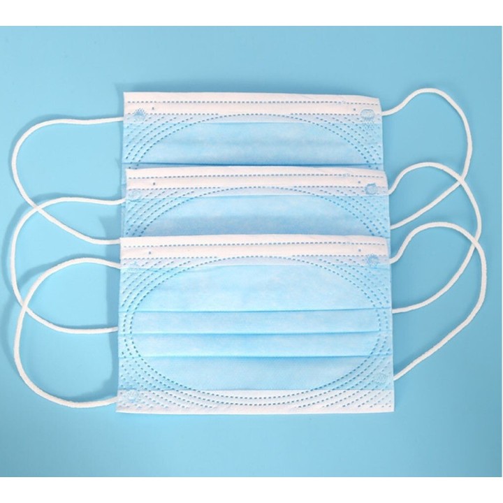 50 Masques jetables a lanieres enfant  antipollution protection respiratoire 3 plis anti-poussière bouche nez