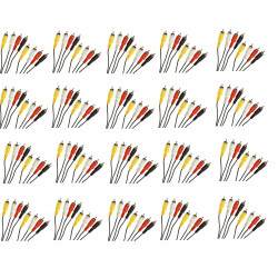 20 X Cable 1,2m 4 rca macho a 4 rca macho cable cables rca macho hacia macho cables alarmas sistema seguridad jr international -