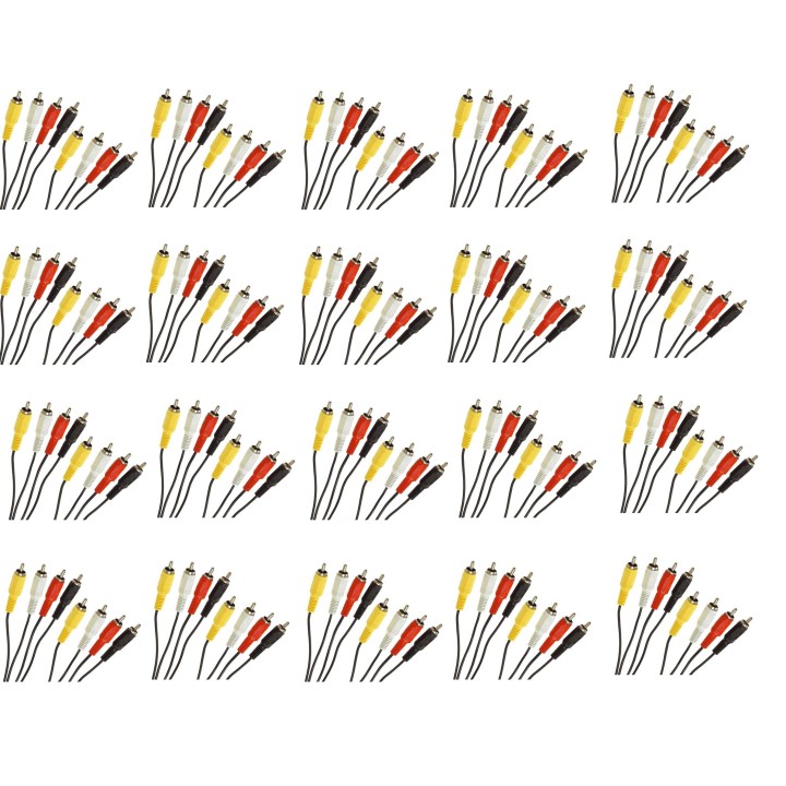 20 X Cable, 4 male rca 4 male rca, 1.2m cable wires cable wire cable cables, 4 male rca 4 male rca, 1.2m cable wires cable wire 