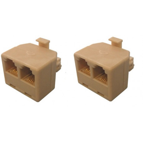 2 X Adapter rj12 telephone male adapter to rj12 female 6p2c rj12 telephone adapters 6p2c rj12 telephone male adapter to rj12 fem