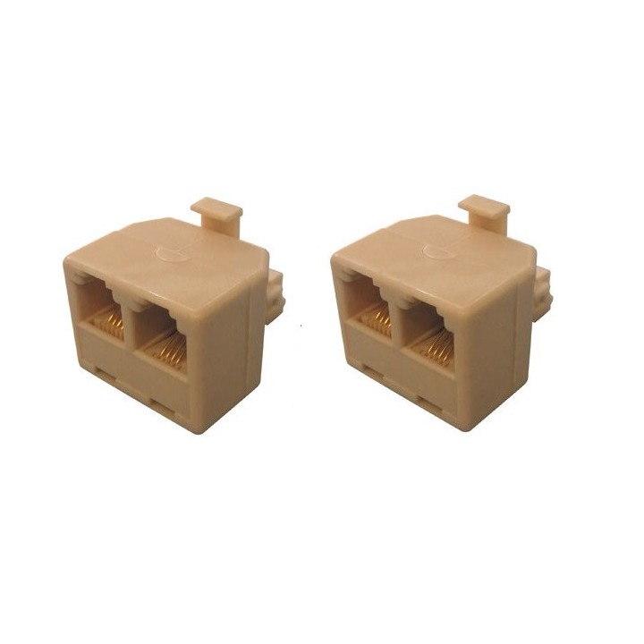 2 X Adapter rj12 buchse 2 rj12 6p2c buchse telephonischer adapter tcu2 telephonischer adapter rj12 nec - 1