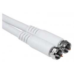 Cable-527/10 75 ohm antenna cable cord plug male plug to f f 10m white male konig - 5