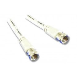 Cable-527/10 75 ohm antenna cable cord plug male plug to f f 10m white male konig - 6