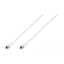Cable-527/10 75 ohm cavo antenna cavo di collegamento a spina maschio a f f 10m maschio bianco goobay - 6