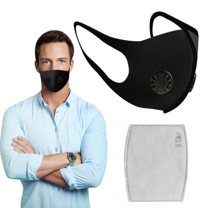 Masque respiratoire lavable reutilisable livre sans filtre 5 couches mrlavf anti poussiere pollution