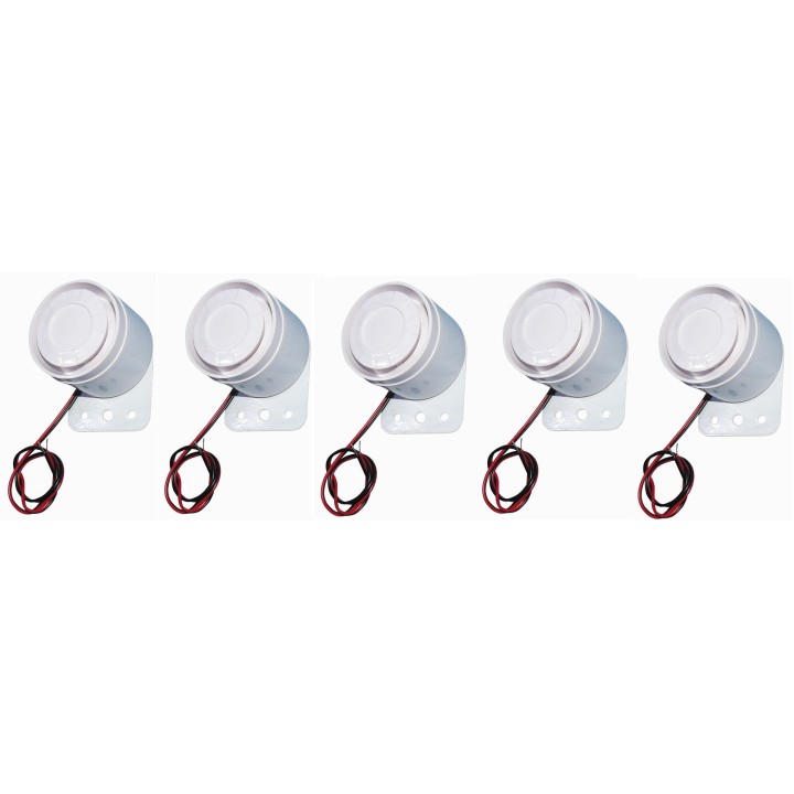 5 Kleine sirene 5 15vdc 250ma 120db mit draht jr international - 2