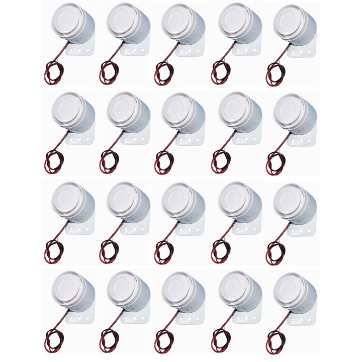 20 Pequeña sirena 6 16v 250ma 12vdc 120db cableado jr international - 2