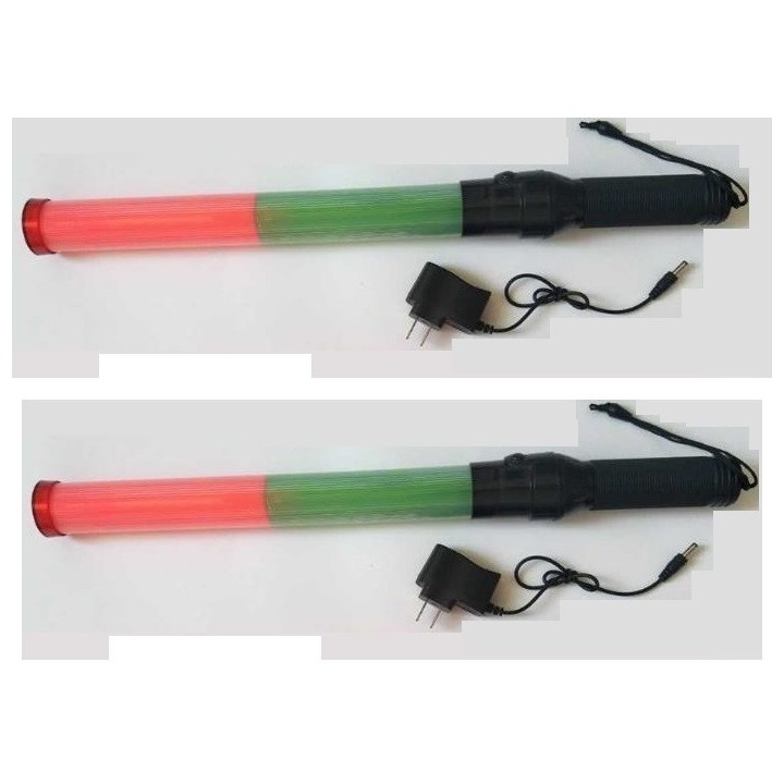 Baton light rechargeable led green red Lighting traffic road airport train signaling