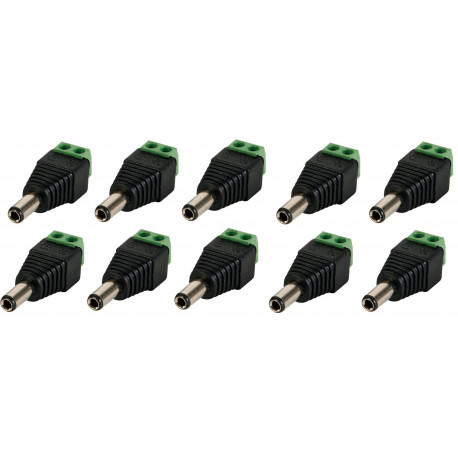 5.5 x 2.1mm DC plug to male connection screws 5 pcs CD022 jr international - 1